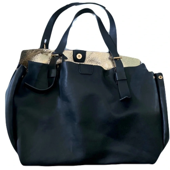 Shiraleah/ Hobo/  Tote/ Shoulder bag/ Vegan leather/ Additional small bag/ Gold - Picture 1 of 12